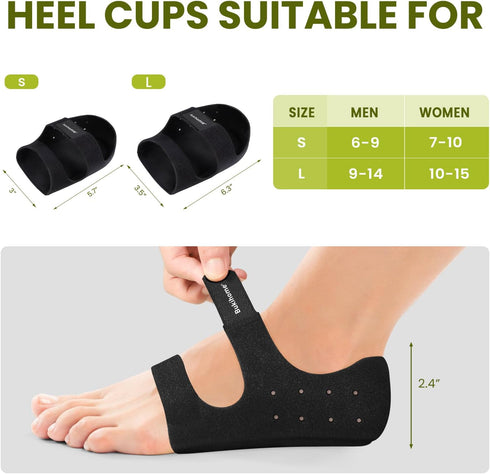 Plantar Fasciitis Gel Heel Protectors Heel Cups for Women Men Heels Spur Pain Relief - Heel Inserts Pads for Achilles Tendinitis Dry Cracked Heel ...