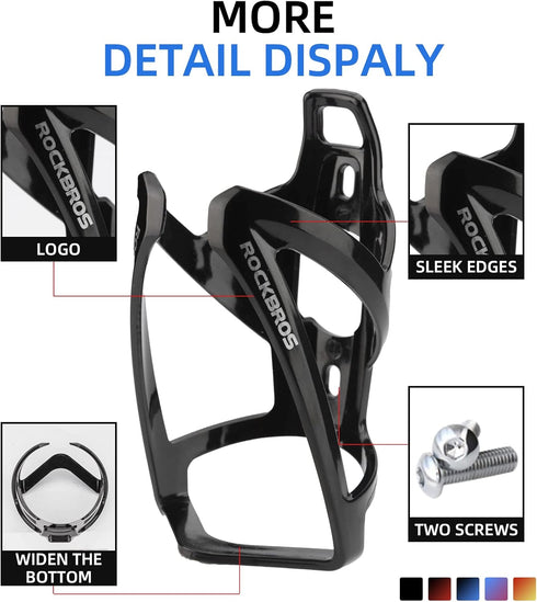 ROCKBROS Bike Water Bottle Holder Ultra-Light Bicycle Bottle Cages with Screws Tool, Universal Bike Cup Holder for Road MTB Mountain Bikes Cycling...