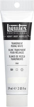 Liquitex Professional Heavy Body Acrylic Paint, 2-oz (59ml) Tube, Transparent Mixing White...