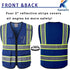 Reflective Safety Vest for Men Women with 5 Pockets and Zipper Front High Visibility Mesh Vest Hi Vis Construction Work Vest,Meets ANSI/ISEA Stand...