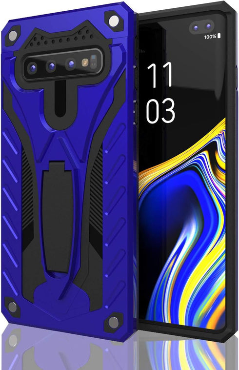Kitoo Designed for Samsung Galaxy S10 Case with Kickstand, Military Grade 12ft. Drop Tested - Blue...