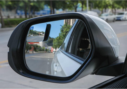 LivTee Blind Spot Mirror?Rhombus Shaped HD Glass Frameless Convex Rear View Mirror with wide angle Adjustable Stick for Cars SUV and Trucks, Pack ...