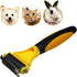 Pet Dematting Comb - 2 Sided Undercoat Rake for Cats & Dogs - Safe Grooming Tool for Easy Mats & Tangles Removing - Medium and Long Haired Cats Do...