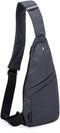 Sling Bag Anti-Thief Crossbody Personal Pocket Bag Lightweight Chest Shoulder Backpack for Travel Hiking (Dark Grey)...