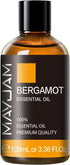 Bergamot Essential Oil, MAYJAM Premium Pure Essential Oils, 3.38FL.OZ Large Volume for Diffusers Soap Candle Making, Ideal for Home Office Car Yog...