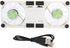 Portable Laptop Cooling Pad, with Antiskid Mount, Dual Light Emitting Fan, USB Foldable Heat Dssipation Stand for Notebook Computer (White)...