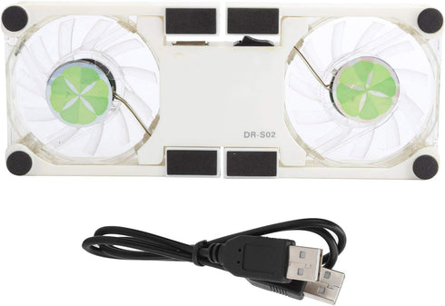 ASHATA Portable Laptop Cooling Pad, Foldable Cooler Pad with 2 Light Emitting Fans, Antiskid Mount, USB Powered Heat Dssipation Stand for Notebook...