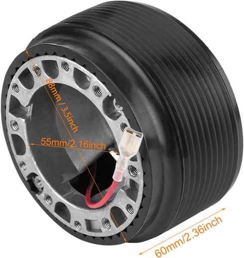 Steering Wheel Adapter, 0.6inch Aluminum 6- Hole Steering Wheel Racing Hub Adapter for Mazda 323 Miata MX3 MX5 MX6...