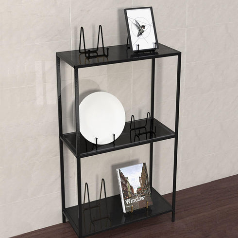 3 Pack 6 Inch Plate Stands for Display, Metal Black Frame Stand for Picture, Book, Decorative Plate, Photo Easel and Tabletop Artworks (6 Inch)...