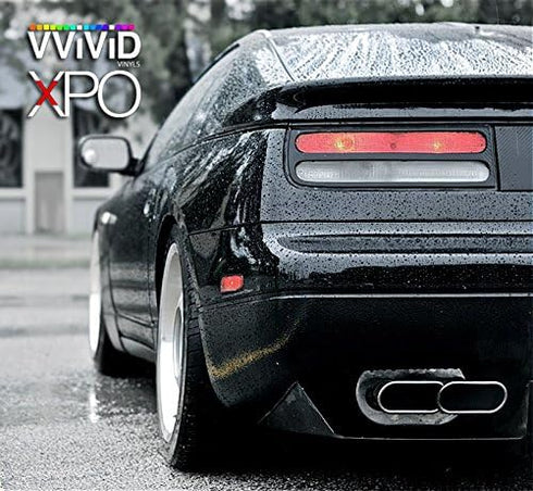 VViViD Black High Gloss Realistic Paint-Like Microfinish Vinyl Wrap Roll XPO Air Release Technology (1ft x 5ft)...
