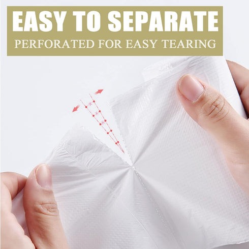 Small Trash Bags 4 Gallon - 100 Count 4 Gallon Trash Bag, Small Garbage Bags for Office Bedroom Bathroom Trash Bags, White 4 Gal Small Trash Can L...