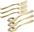 48Pcs 98mm Plastic Spoons and Forks Small Disposable Cake Ice Cream Dessert Spoons Forks Utensils for Catering Events, Restaurants, Home Parties ,...