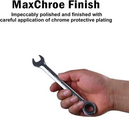 Egofine 1/2 inch Ratcheting Combination Wrench SAE, Industrial Grade Gear Spanner with 12-Point Design, 72-Tooth Ratchet, Chrome Vanadium Steel...