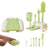 Bottle Brush Set-6 in 1 Baby Bottle Cleaner Set with Drying Rack,Silicone Baby Bottle Brush,Straw Brush,Nipple Brush,Soap Dispenser and Storage Bo...