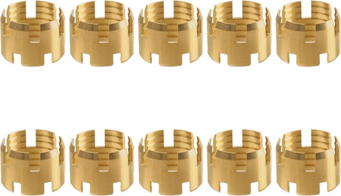 Brass DOT Air Brake Hose End Fitting Sleeve Tube, Sleeve Tube for Hose End Connector, 3/8” Air Brake Hose End Fitting Repair Tube (Pack of 10)...