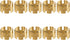Brass DOT Air Brake Hose End Fitting Sleeve Tube, Sleeve Tube for Hose End Connector, 3/8” Air Brake Hose End Fitting Repair Tube (Pack of 10)...