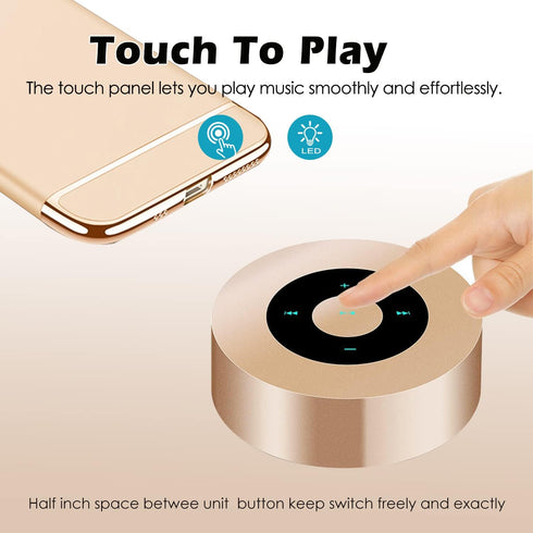 Smart LED Touch Play Bluetooth Speaker Portable Wireless Speakers with HD Sound / 12-Hour Playtime/Bluetooth 5.0 / Micro SD Support, for iPhone/ip...