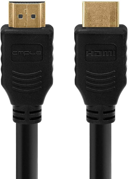 Cmple - HDMI Cable 3FT High Speed HDTV Ultra-HD (UHD) 3D, 4K @60Hz, 18Gbps 28AWG HDMI Cord Audio Return 3 Feet Black...
