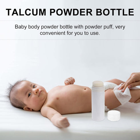 Baby Powder Puff Box Fluffy Body After- Bath Powder Case Baby Care Face Body Villus Powder Puff Container Makeup Cosmetic Talcum Powder Container...