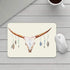 EKOBLA Mousepad Cow Skull Mouse Pad Bull Boho Design Colorful Feather Tribal Western Animal Cool Gaming Mouse Pad Non-Slip Rubber Base Thick Mouse...