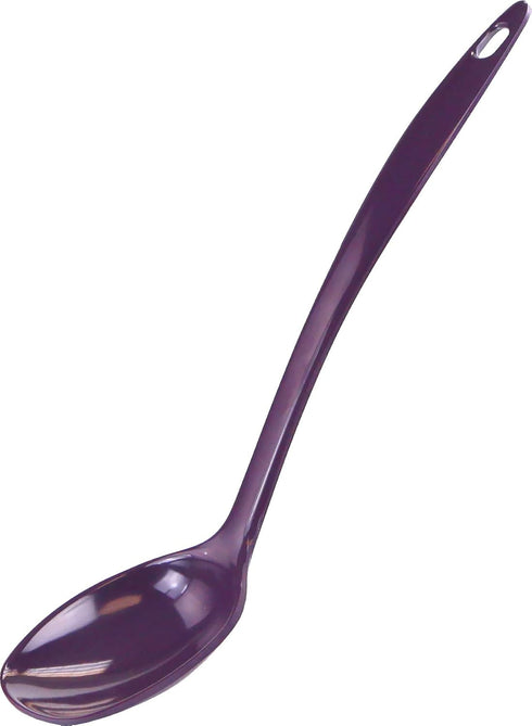 Reston Lloyd Cooking Spoon for Serving, Basting, Mixing, Heat Resistant, BPA Free Melamine 11 inch Utensil with Ergonomic Handle, Set of 6, Plum...