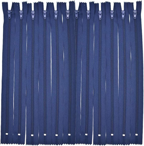Renashed 60Pcs 12Inch Nylon Coil Zippers for Tailor Sewer Sewing Craft Crafter's Specia (Navy)...