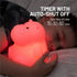 Lumipets Remote Control Silicone Night Light for Kids - Hippo Design with 9 Soft Colors & Sleep Timer - Rechargeable, Battery-Operated Lamp for Be...