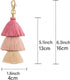 POYAMUSE Boho Colorful Tassel Keychain - Bohemian Layered Fringe Key Ring for Women Girls Car Key Handbag Purse...