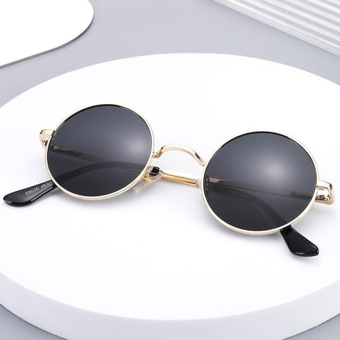 Pro Acme Small Round Polarized Sunglasses for Men Women Circle Retro Shades Metal Hippie Sunglasses UV400...