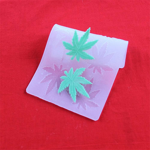 (THIN and SHALLOW) Marijuana Leaf Embossed Fondant Maple Silicone Mold for Chocolate Candy Gum Paste Polymer Clay Resin Kitchen Baking Sugar Craft...