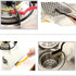 5Pcs Kitchen Stove Cleaning Brush + Scraper Tool Set, Heavy Duty Scraper for Gas Burners Cooktop Pot Pan Brass, Stainless Steel and Nylon Brush He...
