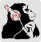 FINGERINSPIRE Banksy Thinking Monkey with Headphones Stencil 11.8x11.8inch Reusable Banksy Chimpanzees Stencil DIY Banksy Decoration Stencil for P...