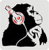 FINGERINSPIRE Banksy Thinking Monkey with Headphones Stencil 11.8x11.8inch Reusable Banksy Chimpanzees Stencil DIY Banksy Decoration Stencil for P...