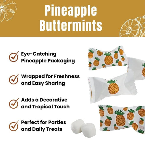 Pineapple Wrapped Buttermints - 108 Individually Wrapped Candies...