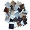 Cowhides Nice Variety 15 Pieces Hair on Cow Hide Scrap Leather Hide Remnant (15), Multi Color, 6x6...