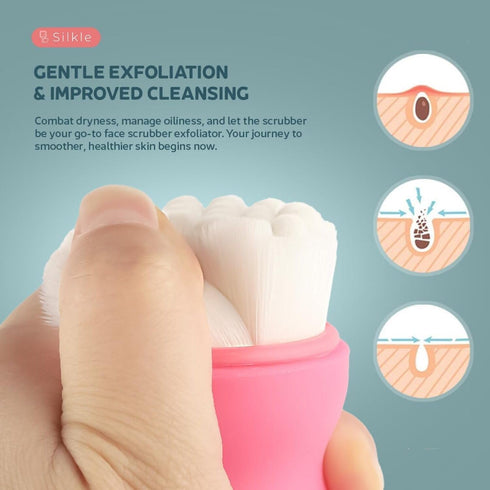 Silicone Face Scrubber - Versatile Skincare Essential for Gentle Facial Cleansing, Exfoliation and Scrub - Exfoliating Face Wash and Cleanser Brus...