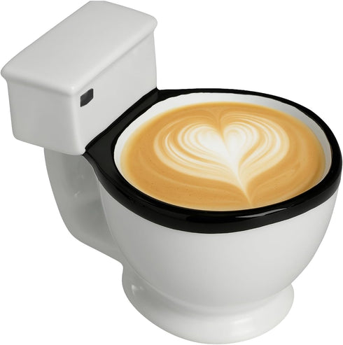 Evelots Toilet Mug Coffee Cup - Funny Gag Gift - Novelty Ceramic Candy Dish (10 Oz)...