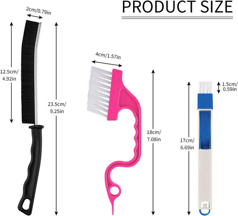 14 PCS Hard Crevice Cleaning Bristle Brush, Bathroom Gap Brush,Small Corner Cleaning Brush Set Tool, Multifunctional Cleaning Tool for Bathrooms K...