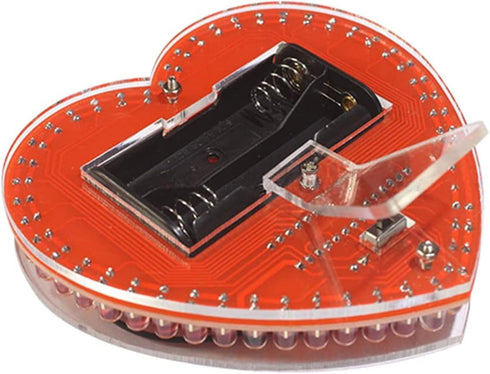 Colorful Heart Shaped LED Soldering Welding Practice Kit Dazzling Single Chip Water Lamp Making LEDs kit Electronics Science Kit for DIY Training...