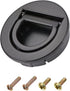 Flush Ring Pull Handles (35mm/1.38") 1Pcs, Zinc Alloy Flush Pull Slam Latch with Screws - for Drawer Sliding Door, Black...