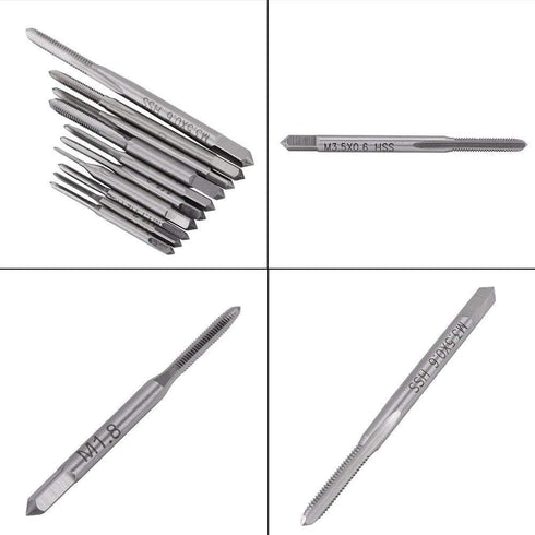 10PCS Micro Taps Bit Hand Screw Thread Taps M1 to M3.5 Thread Screw Tap Tool Set...