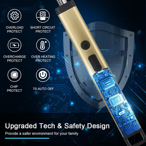 ARECTECH Lighter Candle Lighter Electric Lighter Rechargeable USB Arc Lighters for Candle Camping Cooking Fireworks Christmas Birthday Gifts with ...