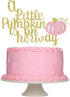 A Little Pumpkin is On Her Way Cake Topper - Pink Glitter Baby Shower Decoration for Girl Fall Theme Party...