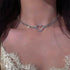 Rhinestone Choker Necklace Silver Heart Necklaces Butterfly Crystal Chokers Bling Tennis Chain Neck Jewelry for Women and Girls...