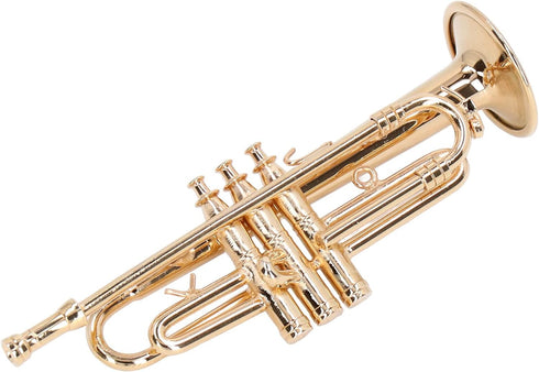 Trumpet Model Brass Miniature Trumpet Mini Musical Instrument Dollhouse Model Christmas Ornament...