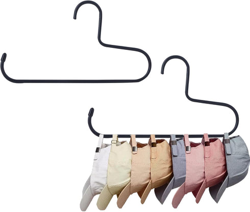 Hat Rack,Hat Organizer for Baseball Caps?2 Pack Metal Hat Holder for Closet,Baseball Cap Organizer Holds up to 20 Caps, Slip-Resistant Hat Hangers...