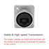 2PCS Shielded RJ45 CAT6 Ethernet Connector, Heavy Duty Panel Mount Receptacles Network LAN Socket Jack Double Head Coupler Adapter Female to Femal...