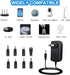 12V 2A Power Supply, Universal Power Adapter with 8 Selectable Plug, Power Adapter for Led Power Supply, CCTV Camera, BT Speaker, GPS, Webcam, Rou...