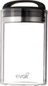 Prepara Evak Fresh Saver Airless Canister, Glass & Stainless, Medium, Soft Touch Black Handle...