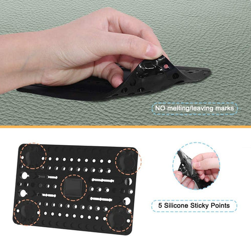 Phone Holder for Car with Air Vent Brush, Universal Silicone Car Cellphone Mount Antislip Vehicle Mobile Phone GPS Mounting Mat...